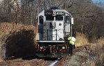 NJT locomotive working Whippany Line